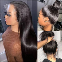 Thumbnail for Invisible Strap Wig Straight Wigs 360 Lace 100% Human Hair Wigs For Women With Baby Hair