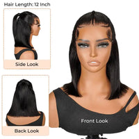 Thumbnail for Pre Braided 13x4 Lace Frontal Wig Hair Half Up Half Down & Ponytail Hair Ready to Go Pre Plucked Pre Cut Lace Wig