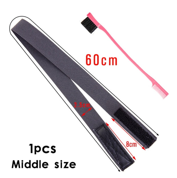 1Pc Hair Elastic Band For Wigs With Magic Tape Headband Edge