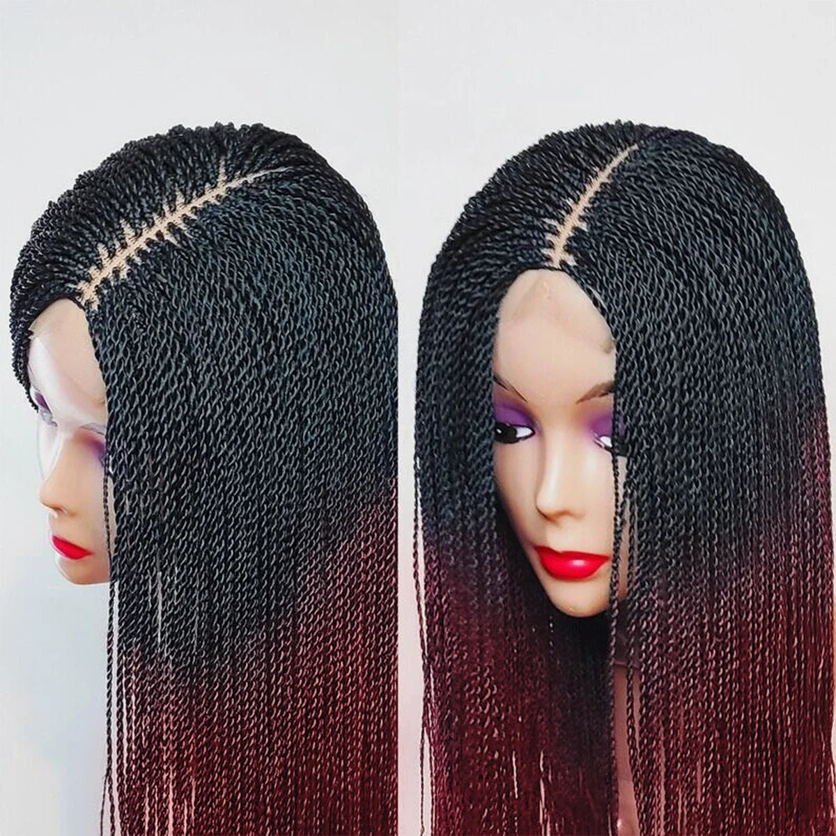 Glueless Micro Braid braided wig on 5x5 HD lace Frontal wig Customizable Tiny braid wig Glueless braid wigs