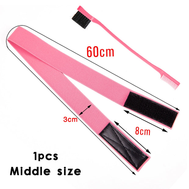 1Pc Hair Elastic Band For Wigs With Magic Tape Headband Edge