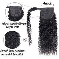 Thumbnail for Ponytail Human Hair Wrap Around Kinky Curly Brazilian Remy Hair Extensions