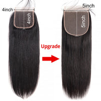 Thumbnail for Straight Bundles With Closure Frontal Peruvian Hair Bundles Human Hair Extension