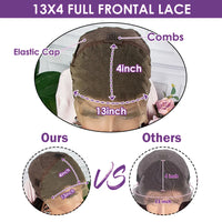 Thumbnail for Chocolate Brown Body Wave Short Bob Wigs 13x4 HD Transparent Lace Front Wig Brazilian Lace Frontal Human Hair Wigs Pre Plucked