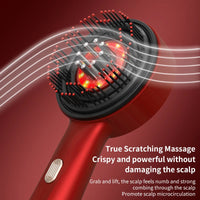 Thumbnail for Electric Hair Regrowth Brush with Infrared Light Machine Acupoint Scalp Massage Anti-Hair Loss Exercise Hair Scrubber Combs