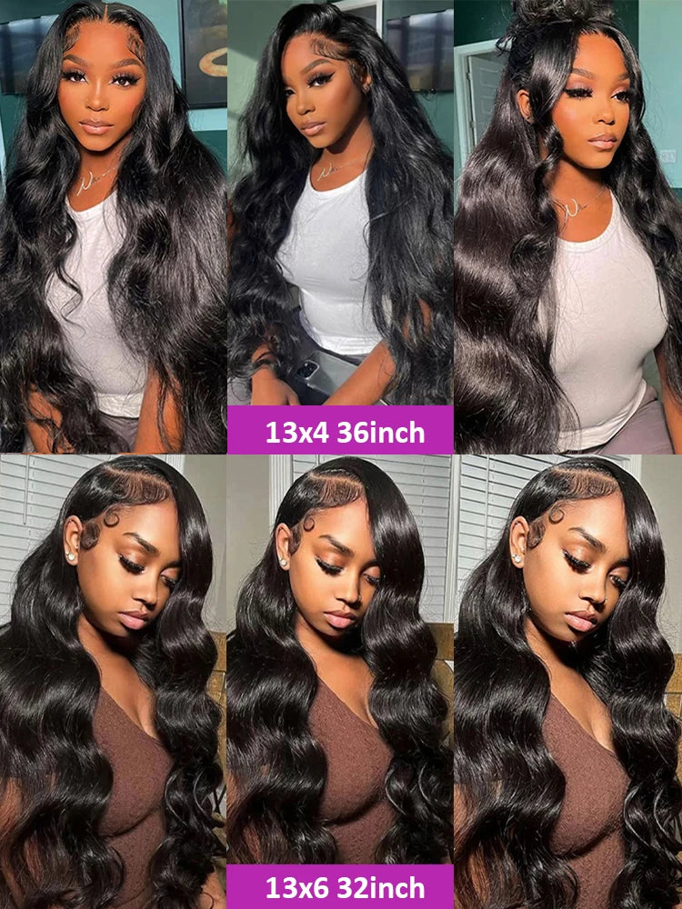 Water Wave Lace Front Wig Human Hair Body Wave Human Hair Wigs Pre-Plucked