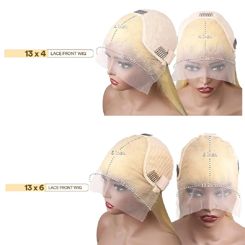 Blonde 613 Hd Lace Frontal Wig  Preplucked Deep Wave Human Hair Wigs