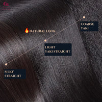 Thumbnail for Yaki Straight V Part Wig Human Hair Elastic DrawString Straight