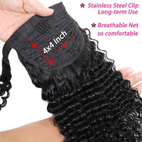 Thumbnail for Ponytail Human Hair Wrap Around Kinky Curly Brazilian Remy Hair Extensions
