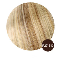 Thumbnail for Women Toupee Silk Base Topper Clip In Real Human Hair Wigs Hairpiece With Bangs Straight Hair Toppers