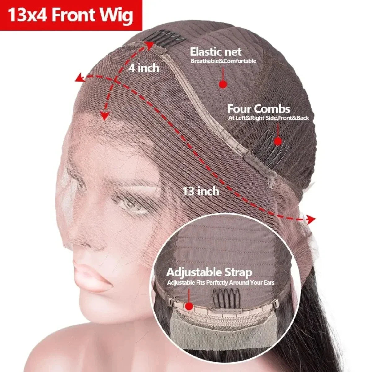 Navy Blue Color Body Wave Human Hair Lace Frontal Wigs Brazilian Blue HD Transparent Lace Front Wigs  Pre Plucked