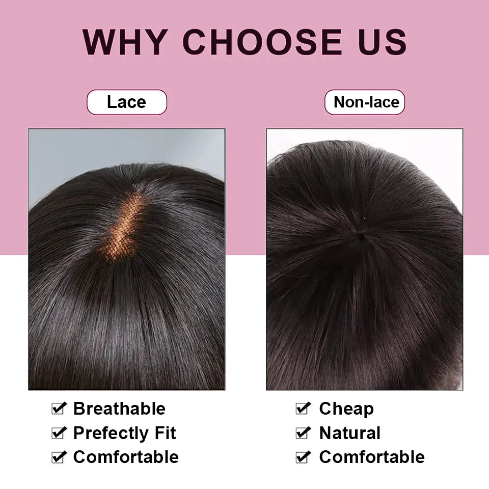 Glueless Human Hair Wig Ready To Wear Brazilian Bob  With Bangs