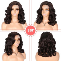Thumbnail for 16in/40cm Loose Wave Lace Part Pure Color Nature Curly Synthetic Heat Resistant Weave