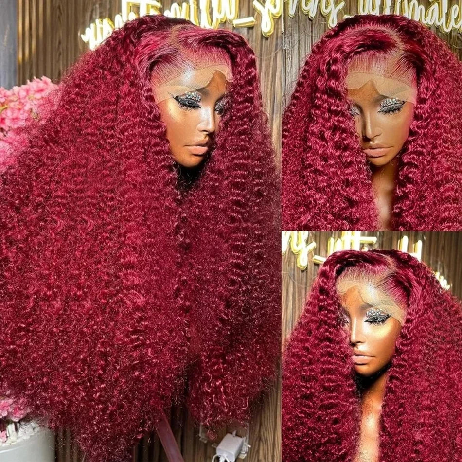Red Lace Front Human Hair Wig