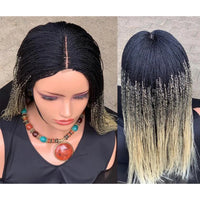 Thumbnail for Glueless Micro Braid braided wig on 5x5 HD lace Frontal wig Customizable Tiny braid wig Glueless braid wigs