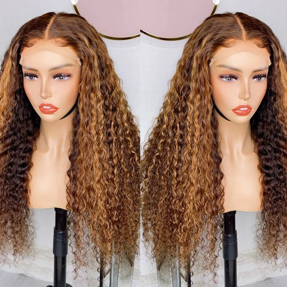 Pre-Plucked 613 Blonde Curly Lace Front Human Hair Wigs