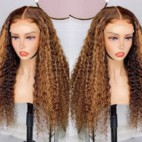 Thumbnail for Pre-Plucked 613 Blonde Curly Lace Front Human Hair Wigs