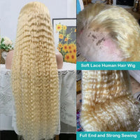 Thumbnail for Blonde 613 Hd Lace Frontal Wig  Preplucked Deep Wave Human Hair Wigs