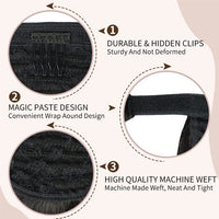 Thumbnail for Ponytail Human Hair Wrap Around Kinky Curly Brazilian Remy Hair Extensions