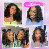 Thumbnail for Boho Box Braids Wig 5X5 Curly Lace Closure Braided Wig Square Parted Knotless
