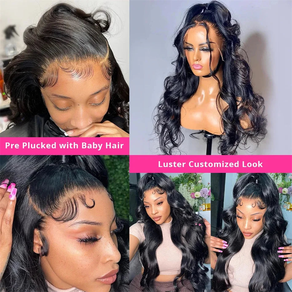 Hd Lace Frontal Wig Human Hair Preplucked Body Wave Human Hair Wigs