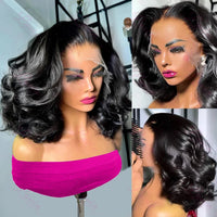 Thumbnail for 5x5 Glueless Wig Human Hair Water Wavy Transparent Lace Closure Wig