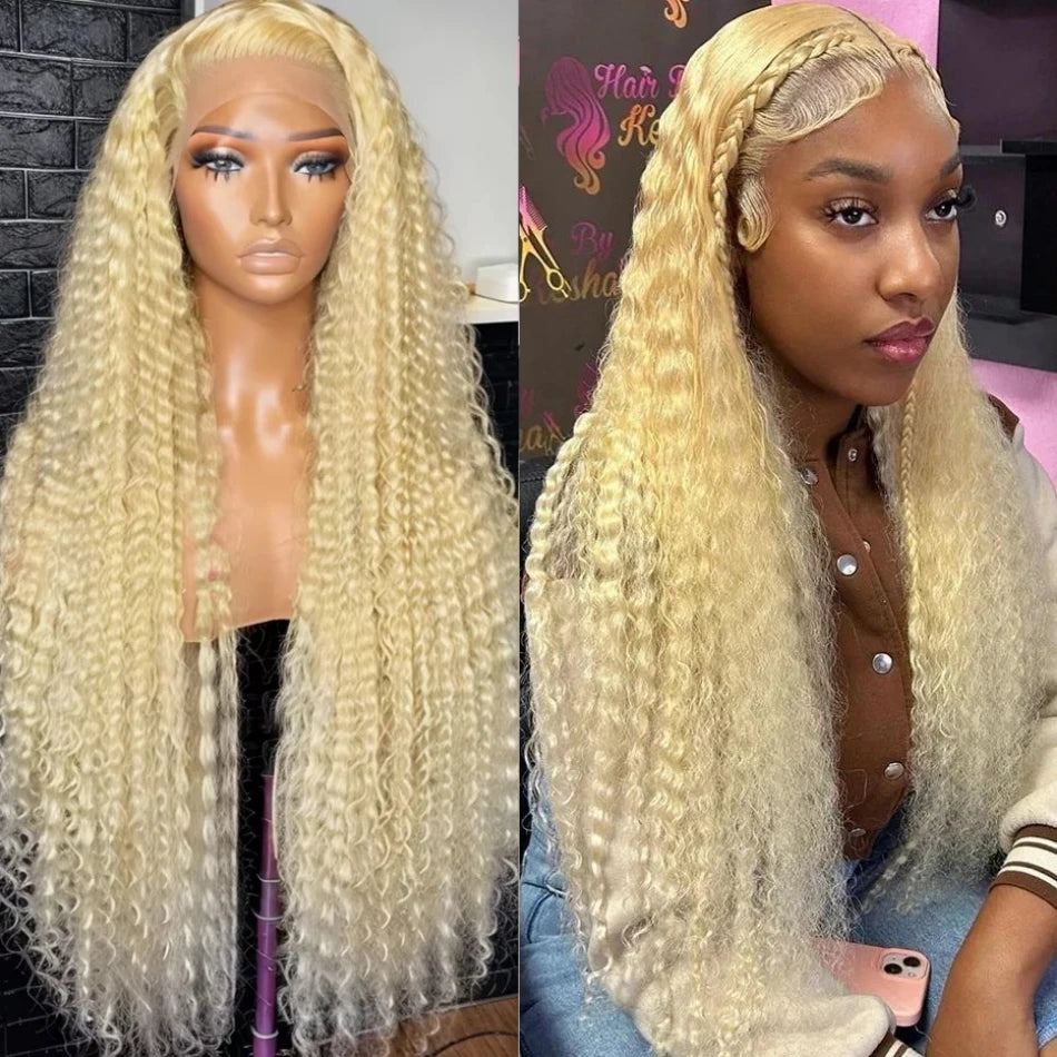 Blonde 613 Hd Lace Frontal Wig  Preplucked Deep Wave Human Hair Wigs