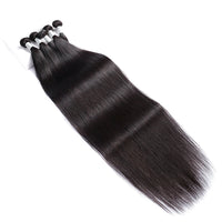 Thumbnail for Straight Bundles With Closure Frontal Peruvian Hair Bundles Human Hair Extension