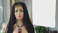 Box Braid Wig with Baby Hair Glueless