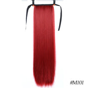 Heat-Resistant Straight Hair With Ponytail