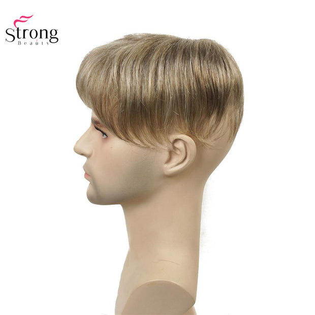 Toupee Men Wig Short Straight Hair