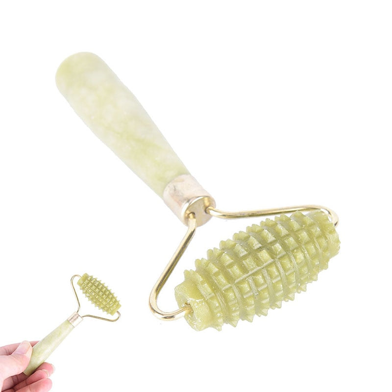 Portable Facial Massage Roller Natural Jade