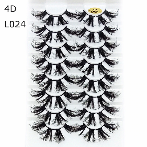 8 Pairs 3D Mink False Eyelashes Natural Wispy Fluffy Dramatic Volume