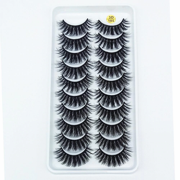 8 Pairs 3D Mink False Eyelashes Natural Wispy Fluffy Dramatic Volume