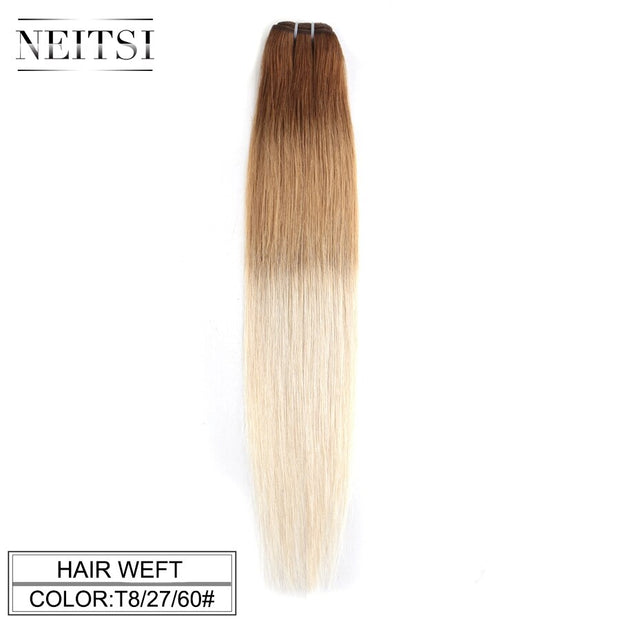 Remy Human Hair Extensions 20" 24" 100g/Pc Black Blonde Ombre Piano