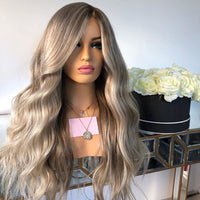 Thumbnail for Ombre Platinum Blonde Bob Indian Lace Front Human Hair Wig