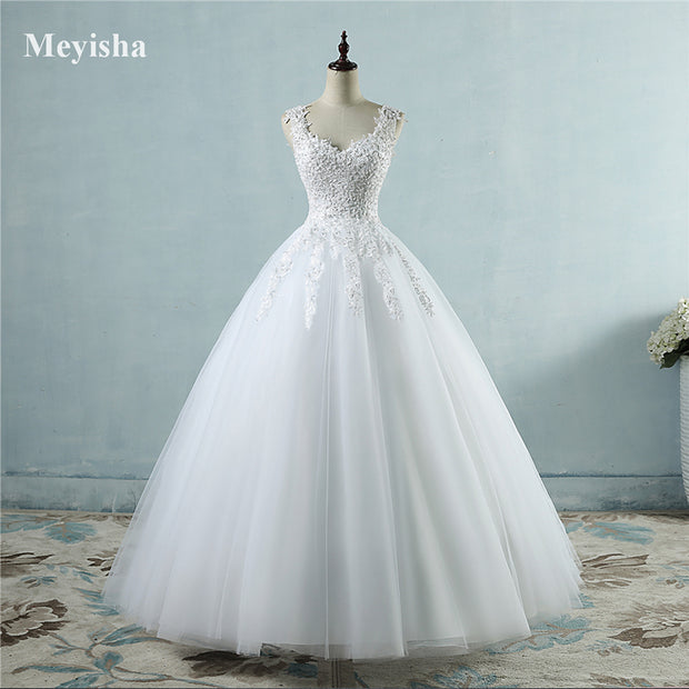 White Ivory Tulle Wedding Dresses