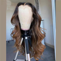 Thumbnail for Wavy Peruvian Ombre Blonde 360 Frontal Human Hair Wig With Baby Hair