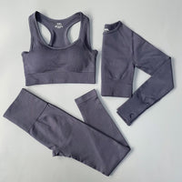 Thumbnail for Yoga Set Seamless Gym Set Bras + Leggings + Shirts