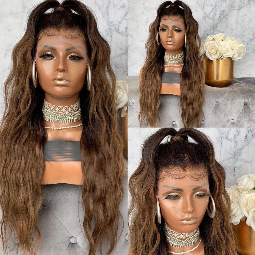 Natural Wave Silk Base Full Lace Human Hair Wigs With Baby Hair