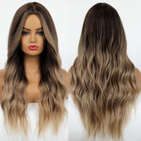 Thumbnail for Ombre Brown Wigs With Full Bangs