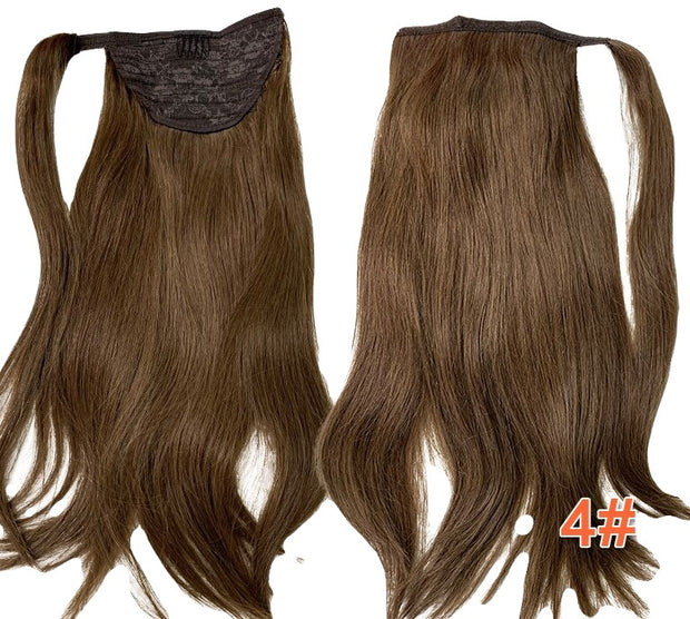 Drawstring Ponytail With Clip in Human Hair