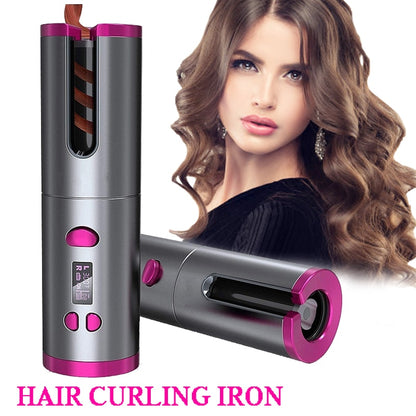 Ceramic Wireless Curling  Hair Iron  USB