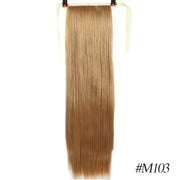 Heat-Resistant Straight Hair With Ponytail