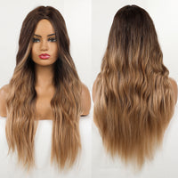 Thumbnail for Ombre Brown Wigs With Full Bangs