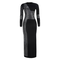 Thumbnail for Sequins O-Neck Long Sleeves Dress