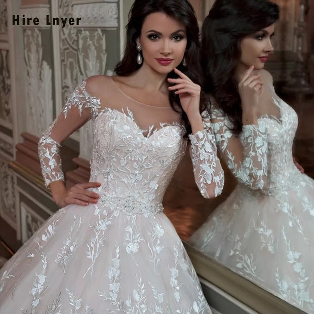 Luxury Lace Ball Gown Wedding Dresses