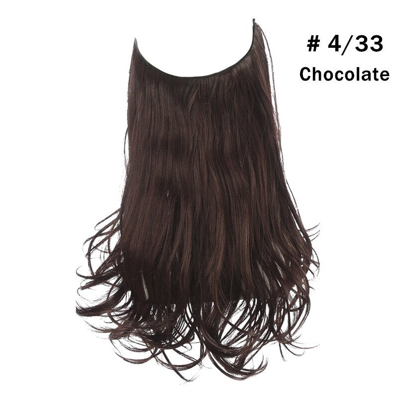 12"14" 16" 18"  Hair Extensions No Clip in Ombre Blonde Black Pink Synthetic
