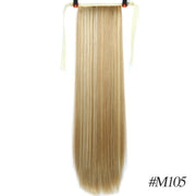 Heat-Resistant Straight Hair With Ponytail