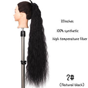 Heat-Resistant Straight Hair With Ponytail